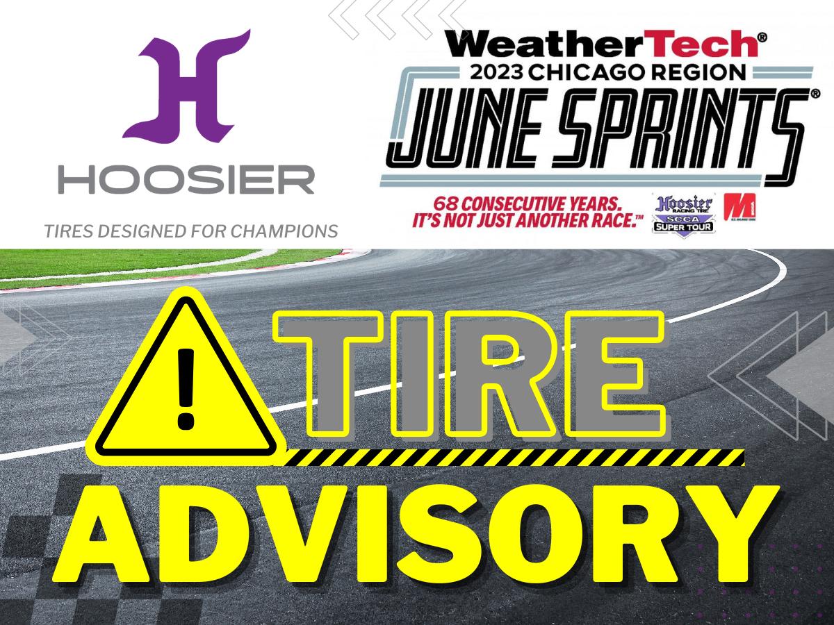 June Sprints Tire Advisory